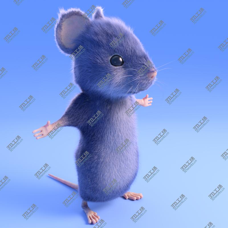 images/goods_img/2021040231/3D Mouse - Cartoon style - Grey fur - rigged model/1.jpg
